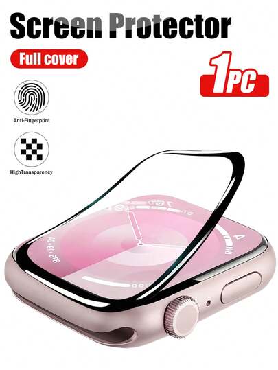 1 Set Soft Screen Protector Film For Apple Watch 49mm Ultra 2/1, Anti-Scratch, Made Of Soft TPU Material, High Clarity, Bubble-Free, Sensitive Touch, Full Coverage Protection, Ultra-Thin And High Transparency, Suitable For Watch Ultra-Thin Series 45mm/49mm/46mm/42mm/41mm/44mm/40mm/38mm/S10/S9/S8/S7/S6/S5/S4/S3/S2/S1/SE/Ultra 1/2 Series