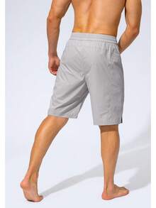 Men's Swim Trunks Quick Dry Board Shorts With Zipper Pockets Beach Shorts Bathing Suits Men - No Mesh Liner - 淺灰色 - 查看 4