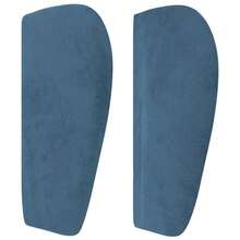 vidaXL Tête de lit c/ oreilles azul foncé 163x23x78/88 cm veludo - Azul - Ver 4