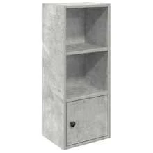 vidaXL Bibliothèque gris béton 31x24x77 cm ingénierie du bois - Gris - Voir 2