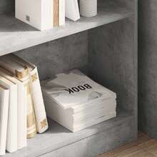 vidaXL Bücherregal, Betongrau, 80x24x75 cm, Holzwerkstoff - Grau - Übersicht 3
