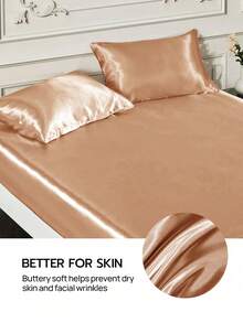 蜜月缎面枕套（1个装） - 光泽缎面丝绸枕套，奢华丝滑柔软透气，信封式开口，不含枕芯 - 适用于家居、宿舍、沙发、汽车，通过Oeko-Tex认证，送给妈妈的绝佳礼物，珊瑚橙色 - 珊瑚橙 - 查看 5