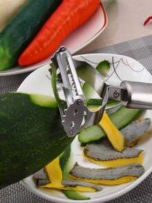 1pc Stainless Steel Vegetable & Fruit Peeler – Fully Washable Multi-Functional Kitchen Peeler For Potatoes, Carrots, Cucumbers & Apples | Sharp Cutting Tool, Durable Home Kitchen Gadget, Small RV Accessories, Random Color/Style – Essential Kitchen Peeler - Multicolor - View 9