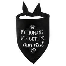 1pc Pet Triangular Bandana Bib, Dog Cat Triangle Scarf Collar, Suitable For Engagement Party, Wedding And Other Occasions, My Owner Is Getting Married - Multicolor - View 26