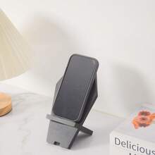 Mobile Phone Stand, Desktop Phone Holder, Slouchy Portable Phone Stand, Tablet Stand, Wooden Phone Stand, Gothic Style Phone Display Rack - Black - View 5