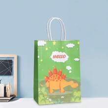 8/16/24pcs Random Dinosaur Pattern Gift Bags, Suitable For Party Birthday Gift Bags, Kraft Paper Bags, Souvenirs Bags, Holiday Gift Bags, Souvenir Packaging - Multicolor - View 5