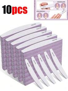 5/15/50pcs Professional Nail Files, 180/100 Grit Natural Nail Files, Double-Sided Washable Fine Textured Nail Files, Suitable For Home And Salon Use - Multicolor - View 16