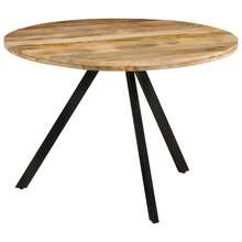 vidaXL Tavolo da pranzo 110x75 cm Bois de manguier massiccio - Castano - Visualizzare 9
