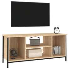 vidaXL Mueble TV chêne sonoma 102x35x45 cm wood engineering - Marrón - Ver 4