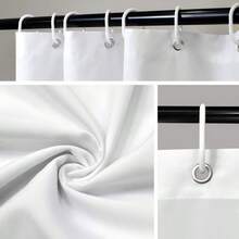 Funny Black Cat Shower Curtain, Green Plants Botanical Bathroom Decor, Waterproof Polyester With Hooks - trắng - Xem 8