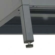 vidaXL Meuble TV antracite 105x35x52 cm Acier et verre - Cinza - Ver 9