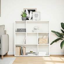 vidaXL Étagère séparée de pièce blanc 102x29x103,5 cm - Blanc - Voir 3