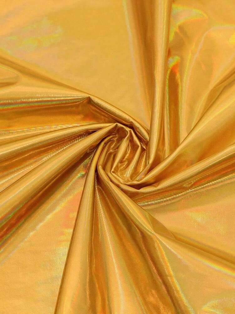 1pc Metallic Gold/Silver Fabric, Stage Performance Backdrop Decor DIY Clothing Material - Multicolor - View 12