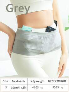透气跑步腰包，吸湿排汗收纳袋，高弹力腰包，男女通用，多功能运动腰包，配有防滑松紧带和手机袋，适合步行、旅行、运动、徒步和健身。