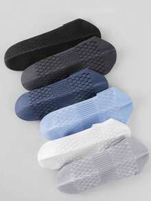 1/2/4/6 Pairs Men's Short Socks, Moisture-Wicking, Odor-Resistant, Sports Socks, Thin Ankle Socks, Unisex - Multicolor - View 2