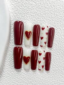 Bộ 10 miếng dán móng tay kiểu Pháp Y2K, phụ kiện móng hình chữ thập, trang trí đá quý, họa tiết hoa mờ, sơn móng tay màu vàng và nâu, họa tiết ngôi sao vẽ tay, chấm bi, có 3 kiểu: hình hạnh nhân, hình vuông, hình mỏ vịt, bao gồm bộ dụng cụ, phù hợp cho phụ nữ và bé gái sử dụng hàng ngày, dự tiệc, mùa thu/đông và các dịp đặc biệt. - Nhiều màu - Xem 17