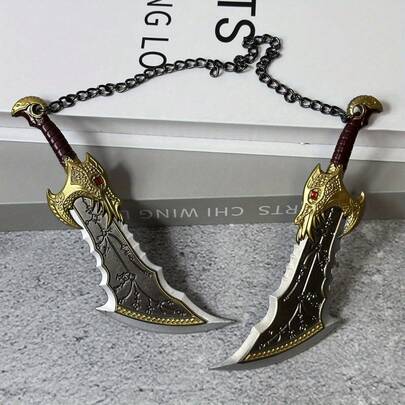 5.1英寸（13厘米）迷你金属武士刀模型，动漫游戏钢制刀刃斧头，真实尺寸日本武士刀，原装武士刀模型，礼品