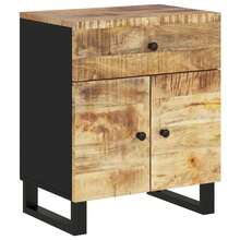 vidaXL Comodino 50x33x60 cm Legno di manguier e d'ingénierie - Castano - Visualizzare 10