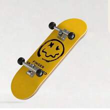 滑板公园特技木制手指滑板迷你DIY专业滑板金属支架轴承轮桌面玩具，情侣礼物，圣诞惊喜礼物，新年礼物，情人节礼物，斋月礼物 - 彩色 - 查看 6