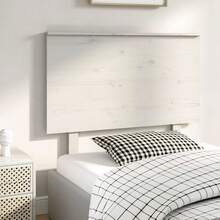 vidaXL Tête de lit Blanc 94x6x82,5 cm Bois massif de pin - Blanc - Voir 4