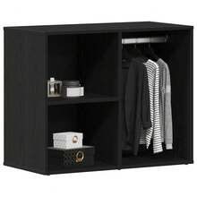 vidaXL Armoire de cosmétiques avec étagère Chêne noir 80 x 40 x 65 cm - Noir - Voir 3