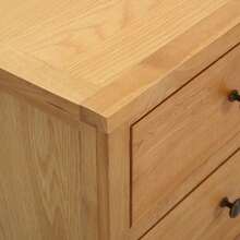 Commode vidaXL 80x35x75 cm en bois massif - Tabac - Voir 5