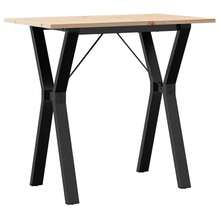 vidaXL Tavolo da mangiatoia quadro a Y 80x50x75 cm in legno massiccio di acero - Castano - Visualizzare 2