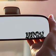 Eine Gruppe süßer Hund Rückspiegel Aufkleber - Rückspiegel Aufkleber, geeignet für Autos, Motorräder, LKWs, Handy, Computer - süße Aufkleber Festival Geschenke, Auto Dekoration Aufkleber - A - Übersicht 7