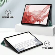 Compatible With Galaxy Tab S7/S8/S9/S10/S11/A11/A9/A8 Cases. 360° All-Around Protection. A Sturdy And Durable Tablet Case. - Army Green - View 7