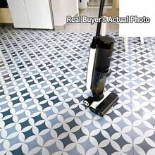 全新易清洁自粘花纹地砖，自粘耐磨加厚防水防滑，适用于翻新和覆盖浴室、厨房和阳台等场所的难看地面。 - 3313 - 查看 6