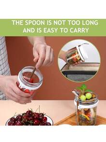 1个带盖带勺子的密封玻璃早餐杯，便携式燕麦片/牛奶/沙拉/酸奶杯 - 彩色 - 查看 9