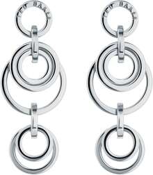 Huliet Multi Hoop Drop Earrings For Women - Silver - View 1