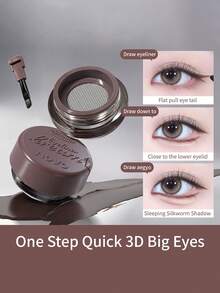 NOVO 防水眼线胶，持久不晕染，适合初学者，易于涂抹，美化双眸 - 02#生巧棕 - 查看 4