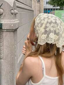 1 món đồ mới mùa Xuân/Hè: Băng đô nhiều lớp, chân váy, chân váy dài đến đầu gối, chân váy kiểu tạp dề, có thể phối với quần, phụ kiện tóc mùa hè, băng đô đi biển, khăn bandana cho nữ. - trắng - Xem 6