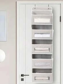 1个3/5层布艺门挂袋，多层收纳袋，壁挂式收纳柜，无纺布门挂袋，悬挂式收纳，衣柜整理，收纳架，衣物收纳盒，收纳盒，大容量悬挂式收纳袋，适用于家庭卧室，适合宿舍装饰、房间装饰、收纳、门挂式、收纳袋、衣物收纳、娃娃收纳、毛绒娃娃收纳、衣物收纳袋、卧室配件 - 彩色 - 查看 5