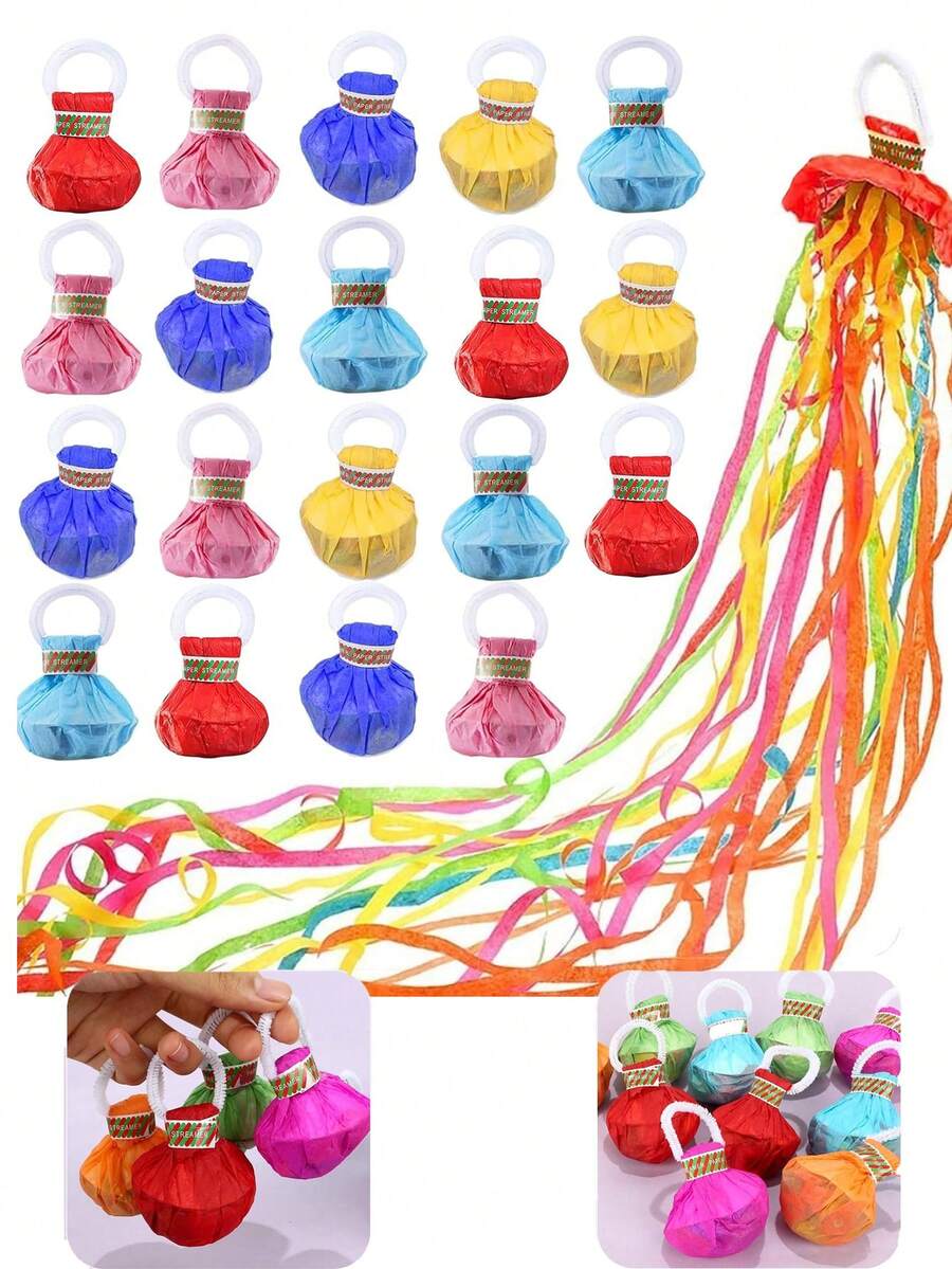 5/10/20pcs/Set Party Confetti Poppers, Handheld Confetti Launchers, New Year Party, Colorful Paper Confetti, Birthday, Wedding