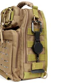 Retractable Anti-Drop Phone Lanyard, Adjustable Safety Strap With Carabiner Clip, Suitable For Hiking, Cycling, Climbing - Black - View 5