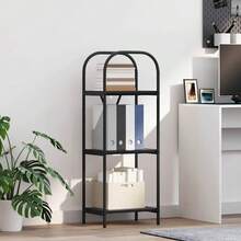 vidaXL Étagère Chêne preto 40 x 30 x 109 cm Bois d'ingénierie - Preto - Ver 1