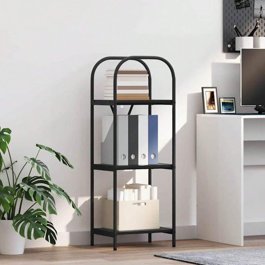 vidaXL Étagère Chêne preto 40 x 30 x 109 cm Bois d'ingénierie - Preto - Ver 1