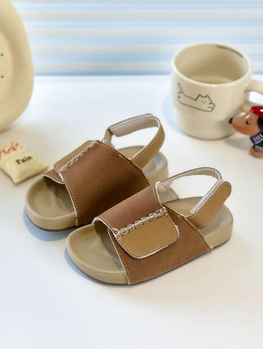 Kids Sandals, Casual Versatile Children's Beach Shoes, 2026 New Summer Fashion Sandals For Boys And Girls, Open Toe Hook And Loop Closure Kids Shoes - Yellow - View 1