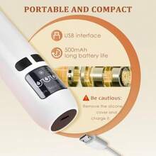 Blackhead Remover Vacuum - Powerful Pore Vacuum For Cleansing Blackhead Extractor With 3 Adjustable Suction Levels 4 Blackhead Removal Tools USB Rechargeable Suitable For Women And Men - White - View 7