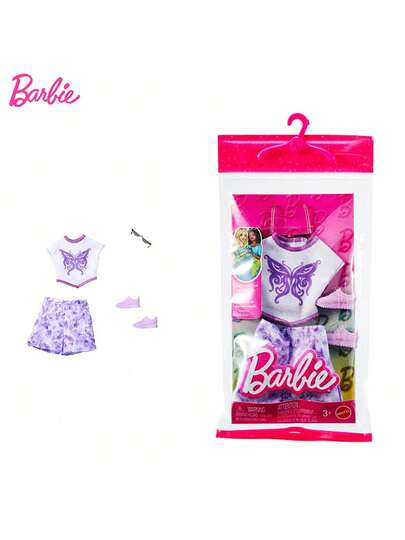 Mattel 1 Set Barbie Doll Clothes & Fashion Accessories, Includes 1 Complete Outfit With Vibrant Clothing And Styling Accessories