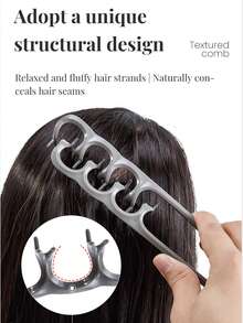 1 Textured Comb, A Volumizing Wide-Tooth Textured Hair Styling Comb, A Volumizing Wide-Tooth Curling Comb, A Volumizing Curling Comb, To Create Voluminous Curls And Part Your Bangs, A Unisex Styling Tool To Prevent Frizz.