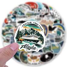 61Pcs Alaska Stickers ,High Quality Stickers For Scrapbook,Graffiti Sticker,Journaling,Laptop,Bumper,Skateboard,Water Bottles,Computer,Cartoon,Hard Hat,Car Stickers,Stickers Can Bring A Lot Of Fun To Your Life,The Perfect Gift For Adults - Multicolor - View 4
