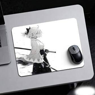 Samurai Girl Glass Pad, Dynamisk Anime Med Traditionell Dräkt, Hård Gamingmusmatta För PC, Smidig Kontroll, Dominerar Spelet, Oändlig Hållbarhet, Speciell Glasyta Med Förbättrad Precision Och Hastighet