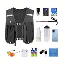 3/2/1 Pcs Outdoor Hiking Backpack, Cycling Backpack, Trail Running Backpack/Vest, Lightweight Women Sports Vest (Multiple Colors Available), Multifunctional Lightweight Storage Women Chest Pack For Carrying Water Bottle And Phone During Sports - Multicolor - View 3