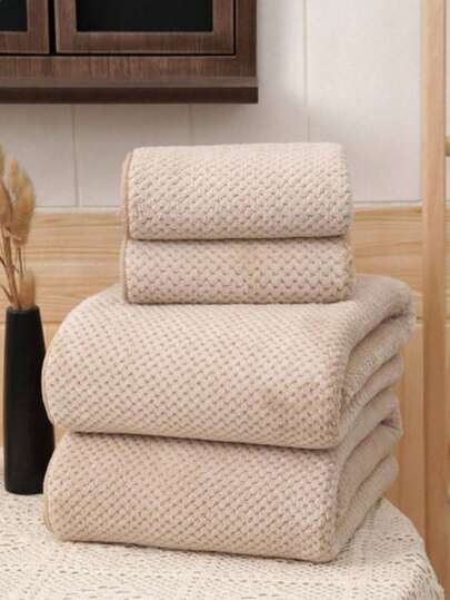 1/2 st lätt handduk i korallfleece med ananasmönster, mjuk absorberande och snabbtorkande handduk för badrum, hotell, gym, resor, presenter, salong, sport, utomhusbruk, strand, skola, skolstart, resetillbehör, heminredning