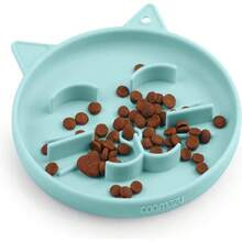 Silicone Slow Feeder Dog Bowls, Interactive Puzzle Pets Dry/Wet Food Training, Keeps Dogs Cats Busy, Prevents Puppy Overeating Cyan, 0.8 Cup - 0.8 Cup + Cyan - View 1