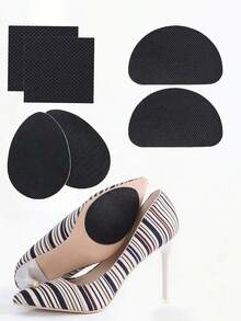 1 Pair Anti-Slip High Heel Protectors, Assorted Shapes - Black - View 1