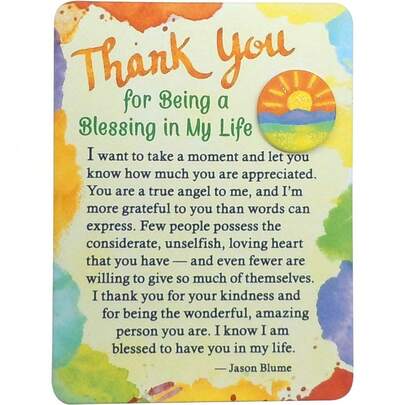 CYPNBlue Mountain Arts Imán de Agradecimiento Respaldo de Caballete Regalo para Expresar gratitud a un ángel en tu Vida 4.9 x 3.6 Pulgadas Thank You for Being a Blessing in My LifeFashion